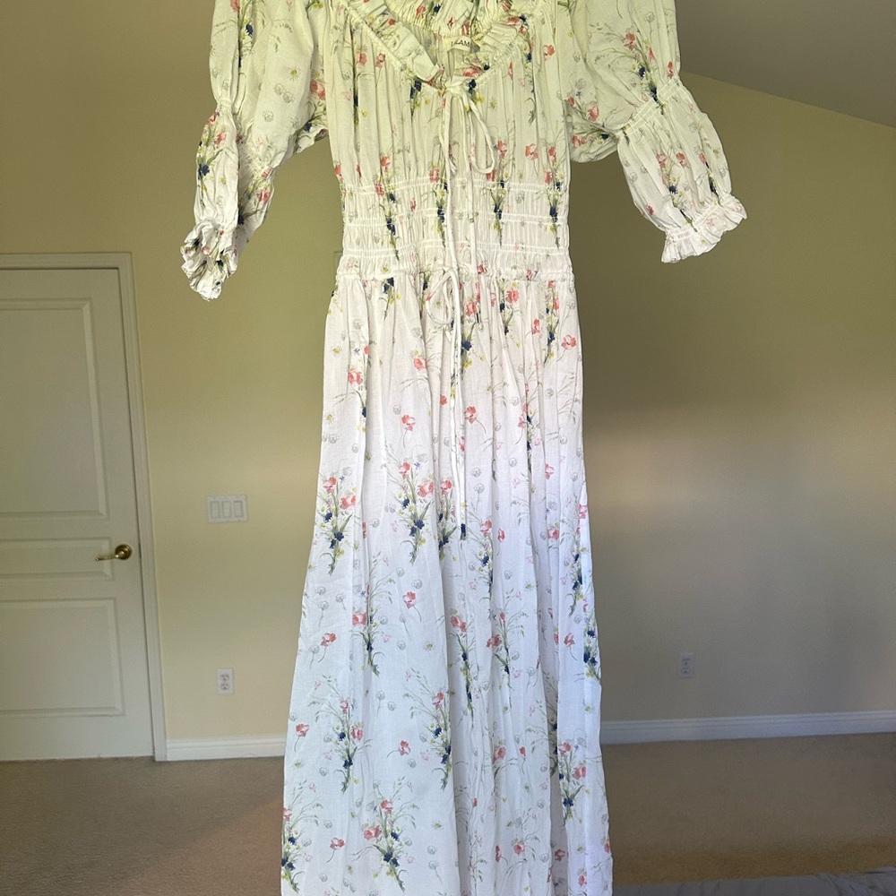 Floral White Maxi Dress